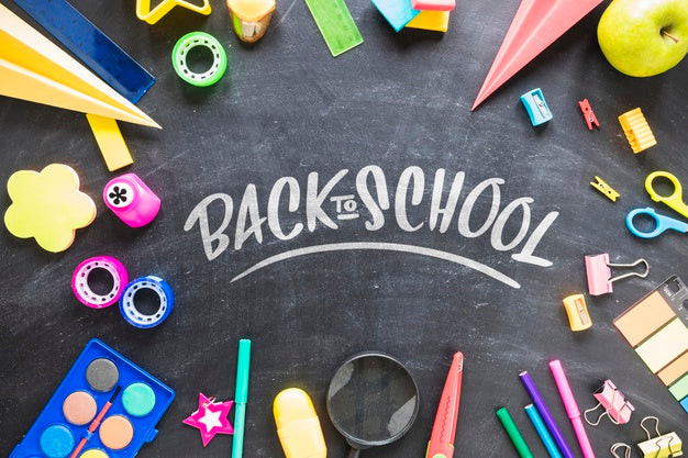 Free Back To School Supplies On Blackboard Psd