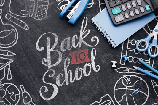 Free Back To School With Office Supplies Psd