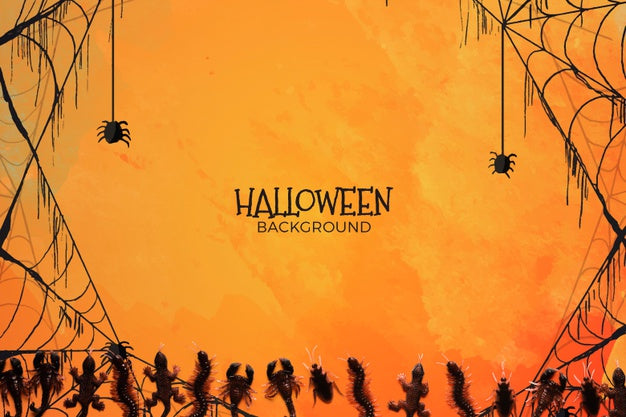 Free Background With Halloween Concept Psd
