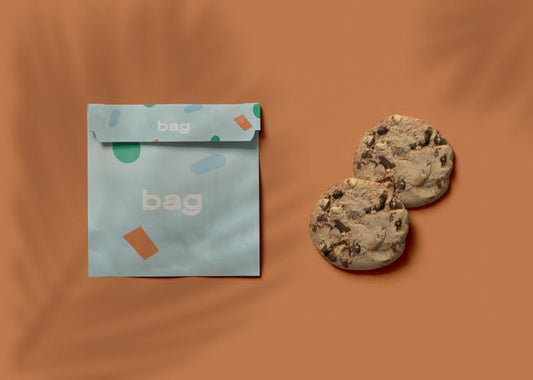 Free Bag And Cookie Mockup Psd