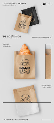 Free Bakery Bag Mockup