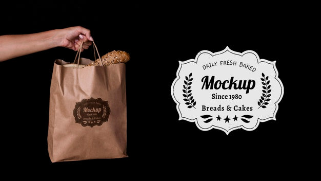 Free Bakery Goods Concept With Mock-Up Psd