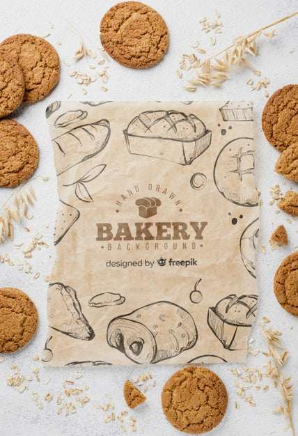 Free Bakery Paper With Biscuits Psd