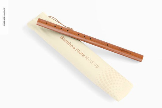 Free Bamboo Flute Mockup, Top View Psd