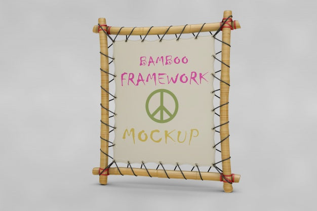 Free Bamboo Frame Mockup Psd