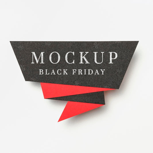 Free Banner On White Background Black Friday Sales Mock-Up Psd