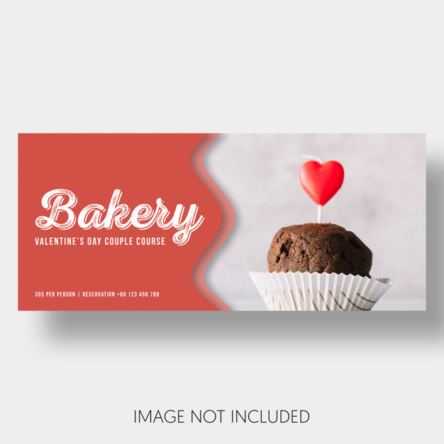 Free Banner Template Bakery Valentine'S Day Psd