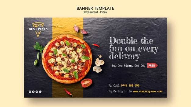 Free Banner Template For Pizza Restaurant Psd