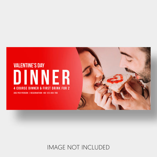 Free Banner Template Restaurant Couple Valentine'S Day Psd