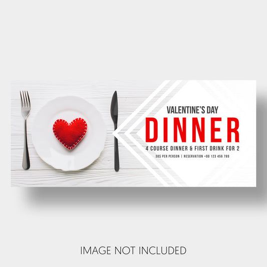 Free Banner Template Restaurant Valentine'S Day Psd