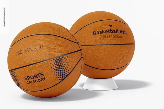 Free Basketball Balls Mockup, Back And Front View Psd