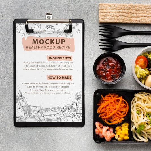 Free Batch Cooking With Notebook Mockup Psd