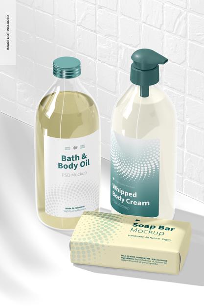 Free Bath And Body Products Mockup Psd