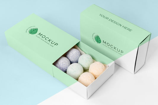Free Bath Bombs In Boxes Mock-Up Psd