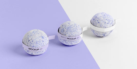Free Bath Bombs With Labels High Angle Psd