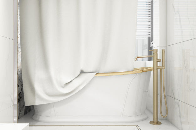 Free Bath Curtain Mockup Psd