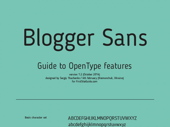 Free Blogger Sans font