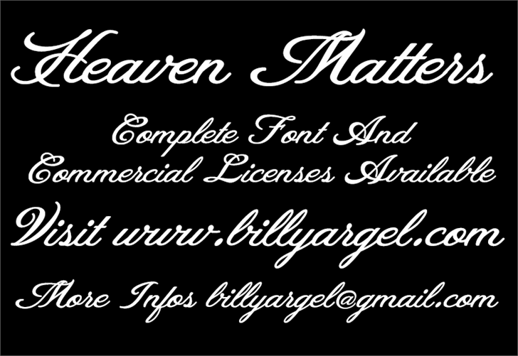 Free Heaven Matters Font