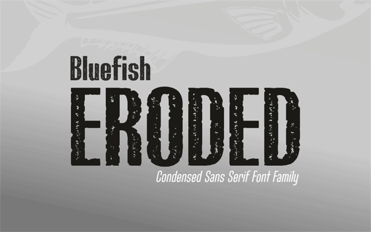 Free Bluefish_ERODED Font