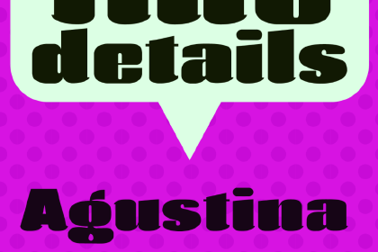 Free Agustina Heavy Font