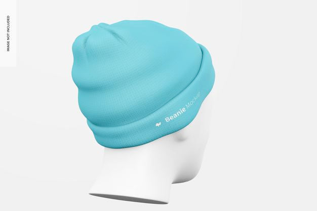 Free Beanie With Head Mockup Back View Psd