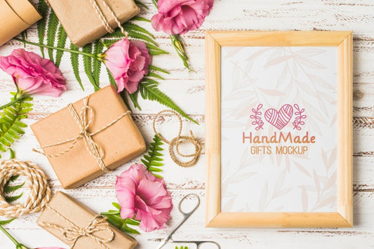Free Beautiful Assortment With Mock-Up Frame Psd