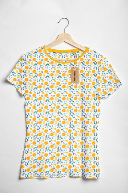 Free Beautiful Colorful Shirt Concept Mock-Up Psd