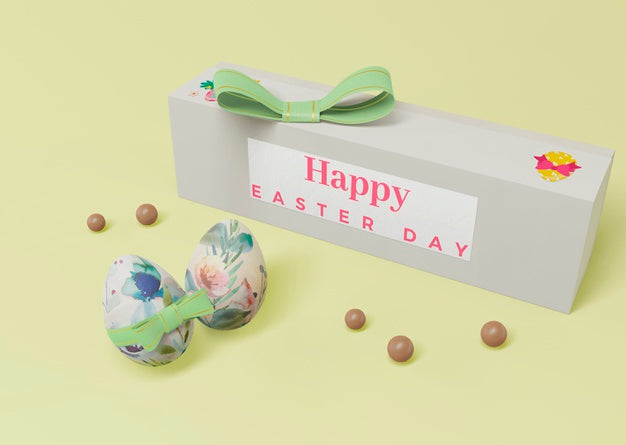 Free Beautiful Easter Concept Mock-Up Psd