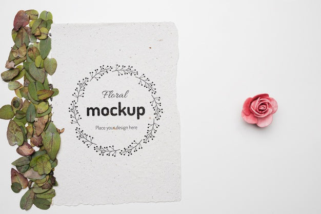 Free Beautiful Floral Concept Mock-Up Psd
