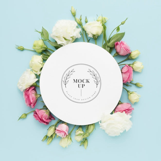 Free Beautiful Floral Concept Mock-Up Psd