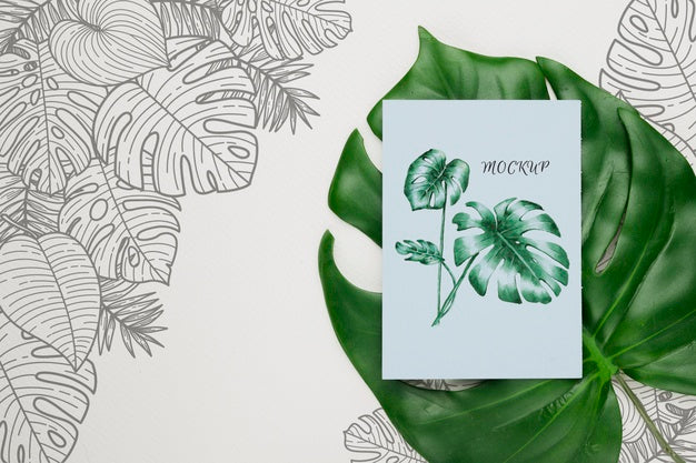 Free Beautiful Floral Invitation Concept Mock-Up Psd