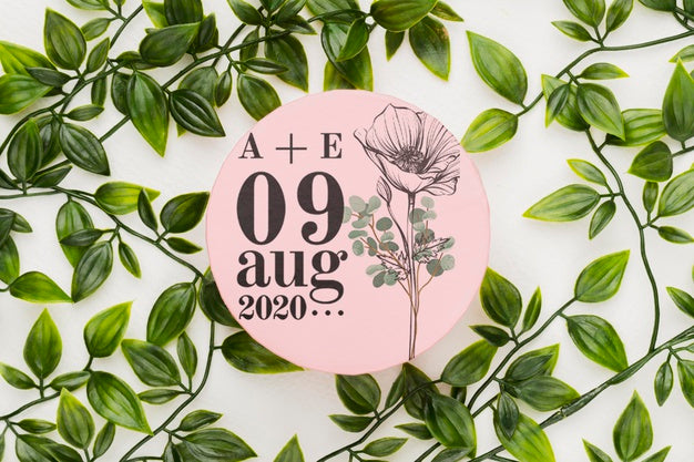 Free Beautiful Floral Invitation Concept Mock-Up Psd