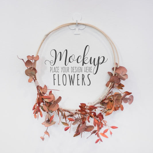 Free Beautiful Florist Concept Mock-Up Psd
