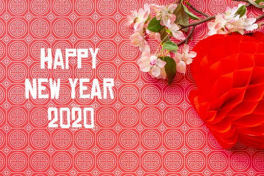 Free Beautiful Happy Chinese New Year Mock-Up Psd