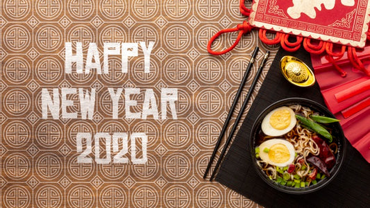 Free Beautiful Happy Chinese New Year Mock-Up Psd