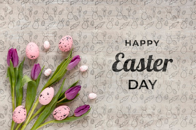 Free Beautiful Happy Easter Concept Psd