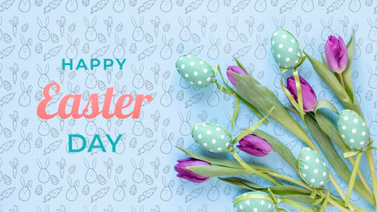 Free Beautiful Happy Easter Concept Psd