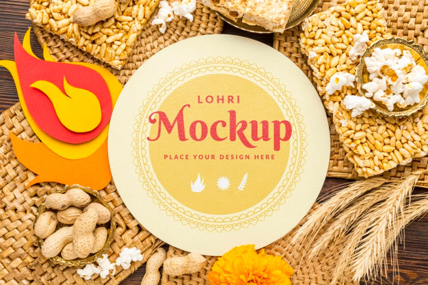 Free Beautiful Lohri Concept Mock-Up Psd