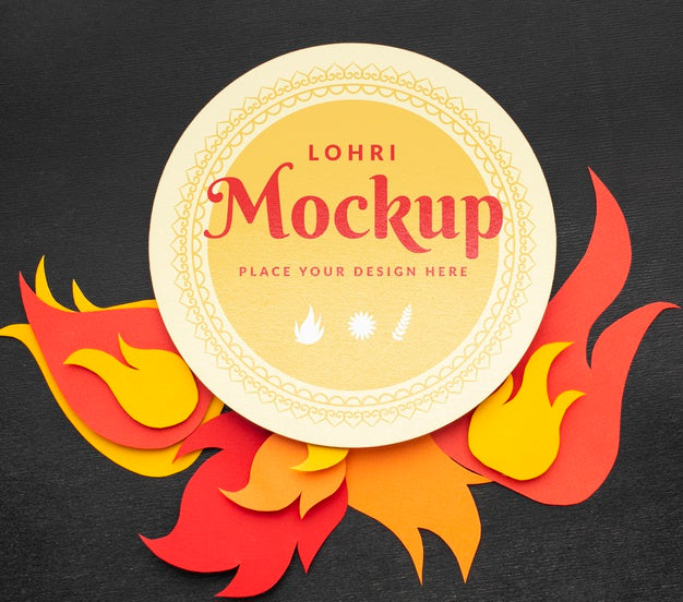 Free Beautiful Lohri Concept Mock-Up Psd