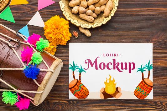 Free Beautiful Lohri Concept Mock-Up Psd