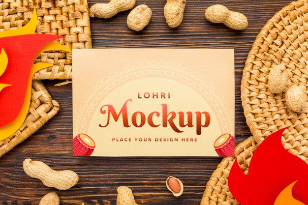 Free Beautiful Lohri Concept Mock-Up Psd