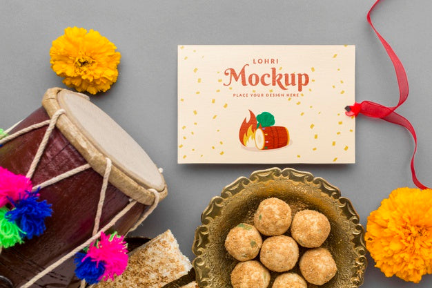 Free Beautiful Lohri Concept Mock-Up Psd