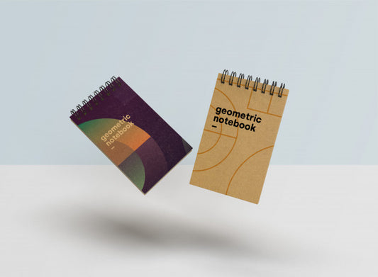 Free Beautiful Notebook Mockup In Geometric Style Psd Psd