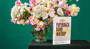 Free Beautiful Paperback Book Title With Spine Mockup Psd