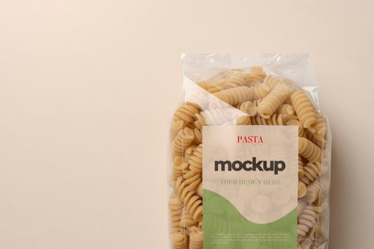 Free Beautiful Pasta Packaging Mockup Psd