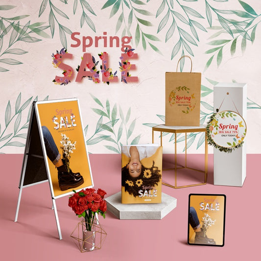 Free Beautiful Spring Concept Mock-Up Psd