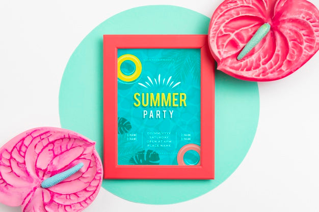 Free Beautiful Summer Concept Mock-Up Psd