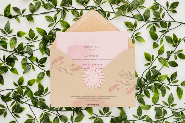 Free Beautiful Wedding Concept Mock-Up Psd