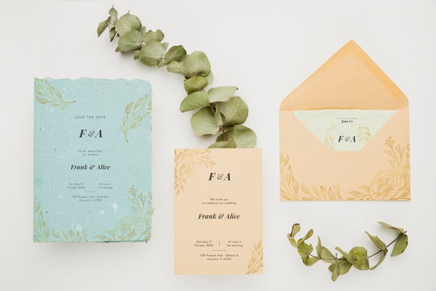 Free Beautiful Wedding Concept Mock-Up Psd