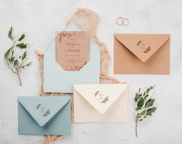 Free Beautiful Wedding Concept Mock-Up Psd